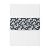 Daisies on Blue Denim Birthday  Uitnodigingen Wikkel (Achterkant Voorbeeld)