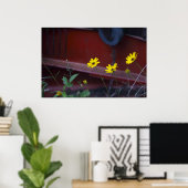 Daisies-on-Red Poster (Thuiskantoor)