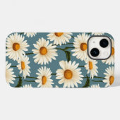 Daisies op blauw Case-Mate iPhone case (Achterkant (horizontaal))