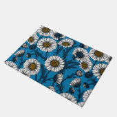 Daisies op blauw deurmat (Schuin)