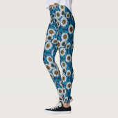 Daisies op blauw leggings (Links)