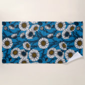 Daisies op blauw strandlaken (Voorkant)