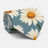 Daisies op blauw stropdas (Opgerold)