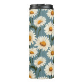 Daisies op blauw thermosbeker (Achterkant)