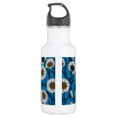 Daisies op blauw waterfles  (Achterkant)