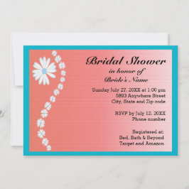 Daisies op roze achtergrond Vrijgezellenfeest uitn Kaart