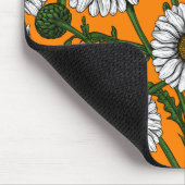 Daisies op sinaasappel muismat (Hoek)