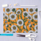 Daisies op sinaasappel tissuepapier (Craft)