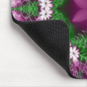 Daisies | Paarse en groene fractaalkunst Muismat (Hoek)