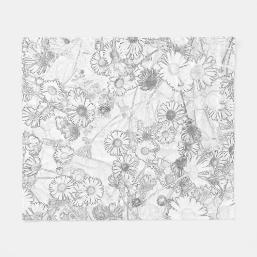 Daisies pâturage gris pâle couverture motif (Devant (Horizontal))