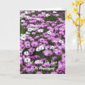 Daisies Personalized 70th Wedding Jubileum Kaart (Gele Bloem)