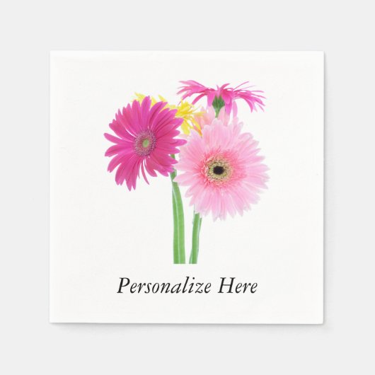 Daisies Pink Servet (Voorkant)