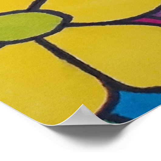 Daisies rétro Impression colorée (Coin)