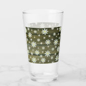 Daisies Rustic Barn Board Daisy Flower Glas (Achterkant)