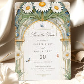 Daisies Save the Date Gouden Elegantie Kaart