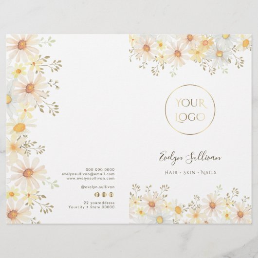 Daisies service menu brochure (Voorkant)