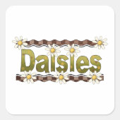 Daisies Square Sticker (Voorkant)