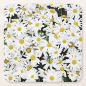 Daisies Vierkante Kartonnen Onderzetter (Voorkant)