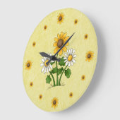 Daisies Wall Clock Grote Klok (Hoek)