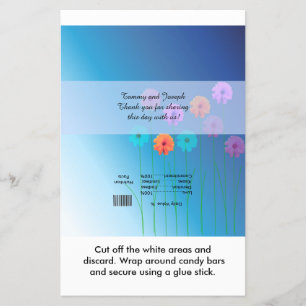 Daisies Wedding Snoep Bar Wrapper Flyer