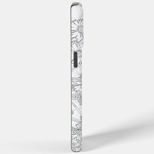 Daisies weide lichtgrijs patroon Case-Mate iPhone case (Achterkant / Rechts)