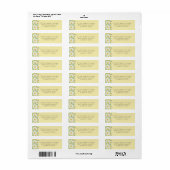Daisies White Yellow Floral Typography Address Etiket (Full Sheet)