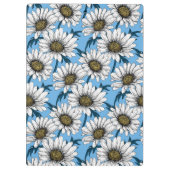 Daisies, wilde bloemen op blauw klembord (Achterkant)
