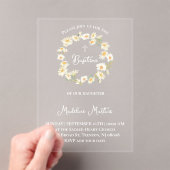 daisies wreath Baptism Invitation (In situ (ordinateur de poche))