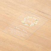 daisies wreath Baptism Invitation (Poser)