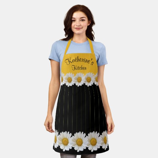 Daisies Yellow and Black Specialized Floral Schort (Gedragen)