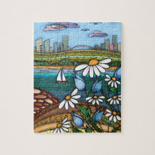 Daisies Zentangle Fantaisistes et Puzzle de Casse-