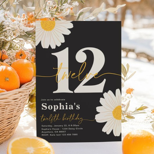 Daisy 12e anniversaire Invitation