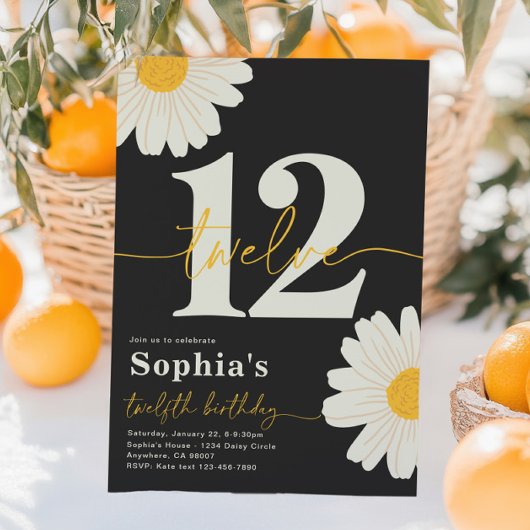 Daisy 12e anniversaire Invitation