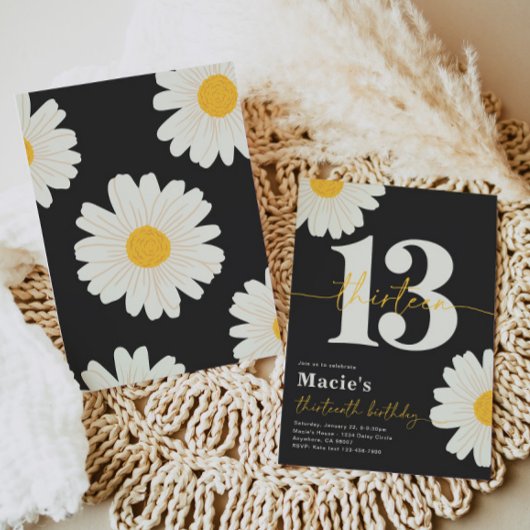 Daisy 13e anniversaire Invitation
