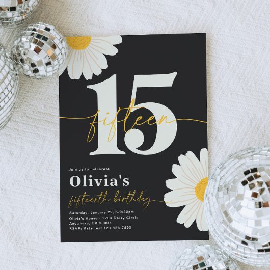 Daisy 15e anniversaire Invitation