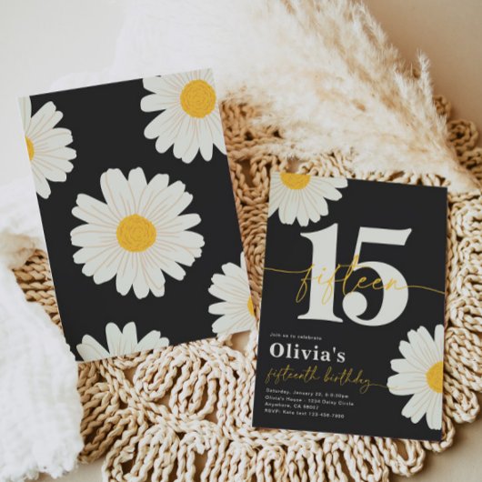 Daisy 15e anniversaire Invitation