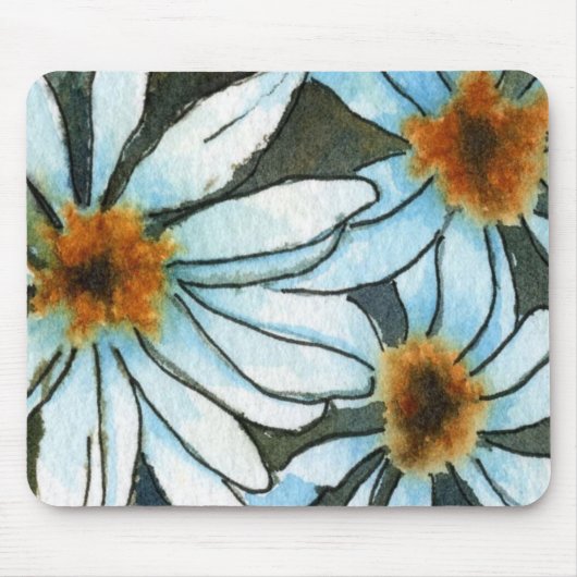 "Daisy #1" Floral Mousepad Muismat (Voorkant)