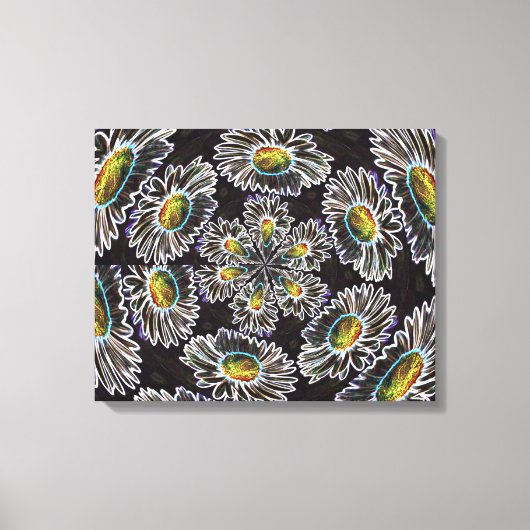 Daisy 1 Glow Stretched Canvas afdrukken (Voorkant)