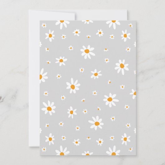 Daisy 1e verjaardag grijs kaart (Achterkant)