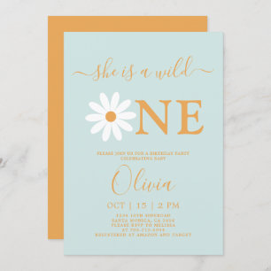 Daisy 1er anniversaire Invitation