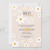 Daisy 1er anniversaire Invitation (Devant)