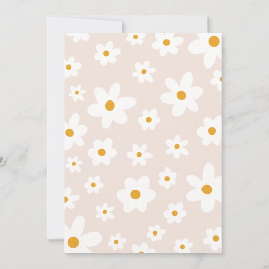 Daisy 1er anniversaire Invitation (Dos)