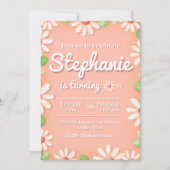 Daisy 1er Anniversaire Invitation fille (Devant)