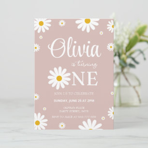 Daisy 1er anniversaire Invitation modifiable