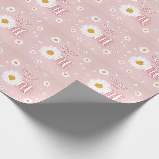 Daisy 1st Birthday Cadeaupapier (Hoek)