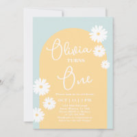 Daisy 1st Birthday Girl Invitation
