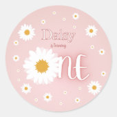 Daisy 1st Birthday Ronde Sticker (Voorkant)