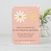 Daisy 1st Lovely One Birthday Invitation (Debout devant)
