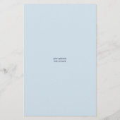 Daisy 2 Blue Floral Simple Moderne Your 2 Photo Flyer (Achterkant)