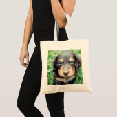 Daisy 4wks-Lovebug Doxies puppy Keepomwille Tote Bag (Voorkant (product))